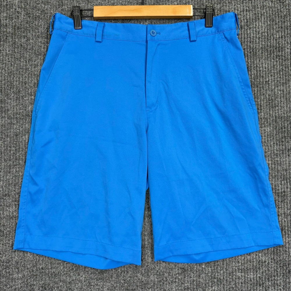 Nike Golf Dri-FIT Shorts Mens 32 Blue Flat Front Performance Athletic 1254